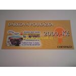 Dárková poukázka - certifikát-Dárková poukázka v hodnotě 2000,-Kč