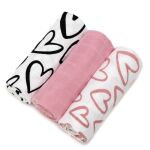 Bio bambusové pleny T-tomi 70x70 cm 3ks - Black Hearts