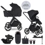 EASYWALKER Zoey Go kombinovaný kočárek set 4v1 XXL limited + Cybex Aton B2 + Base One - Pure Black