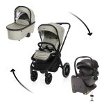 Set Kočárek Zopa Move Cross 3 + Hluboká korba Move XL + Autosedačka Zopa XM + báze - Boss Grey
