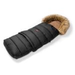 Fusak Jasmine 3v1 s kožíškem - Černý s hnědou kožešinou