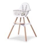 Childhome židlička 2v1 Evolu 2 - Natural/White