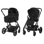 Cybex Balios S Lux 2v1 včetně korby Cot S - Moon Black 2026