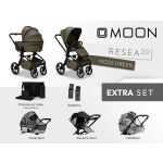 Kočárek MOON RESEA 2.0 Extra set - Moss Green 2026
