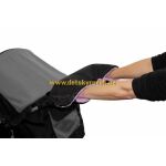 RUKÁVNÍK NA KOČÁREK EMITEX-Černý + lila fleec