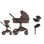 Kombinovaný kočárek ANEX Flo 3v1 + CYBEX Aton B2 i-Size + isofix základna - Browny
