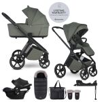 EASYWALKER Zoey Go kombinovaný kočárek set 4v1 XXL limited + Cybex Aton B2 + Base One - Mineral Green
