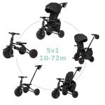 Skládací tříkolka QPLAY Nova Max 5v1 - Black