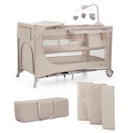 Kinderkraft cestovní postýlka Joy 2 s doplňky - Beige