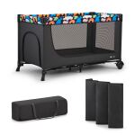 Kinderkraft Cestovní postýlka Joy 2 - Happy shapes