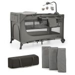 Kinderkraft cestovní postýlka Joy 2 s doplňky - Dark grey