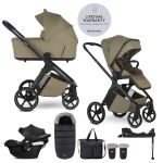 EASYWALKER Zoey Go kombinovaný kočárek set 4v1 XXL limited + Cybex Aton B2 + Base One - Moss Green
