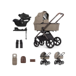 Kočárek Venicci Tinum Upline 2 - SE Powder + autosedačka Cybex Aton B + isofix base