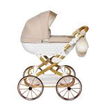 Dětský retro kočárek pro panenky Jasmine Kids Princess - 02