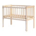 Dětská postýlka k posteli rodičů BABY Scarlett 90x41 cm stahovací bok - přírodní ECO