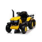 Dětský elektrický traktor s vlečkou 12V 7Ah dálkové ovládání - Žlutý