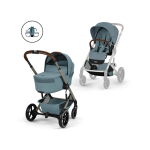 Kočárek 2v1 Cybex BALIOS S LUX + skládací korbička Cot Fold - Stormy Blue 2026