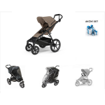Akční set kočárek Thule Urban Glide 4-wheel + pláštěnka, madlo, moskytiera - Tinted Taupe