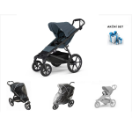 Akční set kočárek Thule Urban Glide 4-wheel + pláštěnka, madlo, moskytiera - Dark Slate