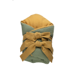 Enie Baby Péřová zavinovačka 80x80 cm - VAFLOVÁ Khaki/Karamel