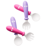 BabyBjörn Lžičky a vidličky pro nejmenší set 4ks - Pink/Purple