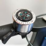 Zvonek pro odrážedla First Bike-Stříbrný zvonek kompas