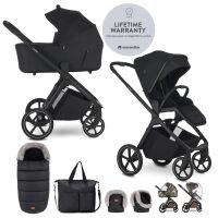 Set XXL EASYWALKER Zoey Go kočárek 2v1 Limited - Pure Black