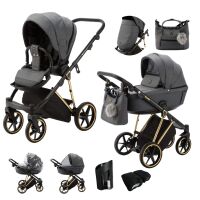 Kočárek Adamex Belissa Special Edition 2v1 - Grafit/Gold