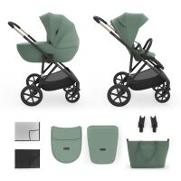 Kombinovaný kočárek 2v1 Kinderkraft Prime 3 - Dark Green