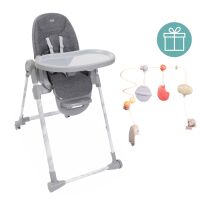 CHICCO Židlička jídelní Polly Armonia - Carrara + hrazdička 