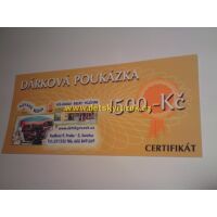 Dárková poukázka - certifikát-Dárková poukázka v hodnotě 1500,-Kč
