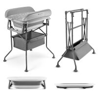 Stolek přebalovací pult s vaničkou KINDERKRAFT Bubbly Grey