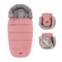 Fusak PETITE MARS 4v1 Comfy + rukavice na kočárek Furry - Old Rose