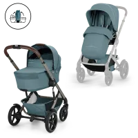 Kočárek Cybex Talos S Lux se skládací korbičkou Fold Cot - Stormy Blue 2026