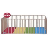 Dětská dřevěná ohrádka Scarlett BRANKO s žíněnkou Dáša, buk 200 x 140 x 70cm