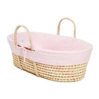 Ahojbaby Potah do Mojžíšova košíku pro miminko Organická bavlna - Pink