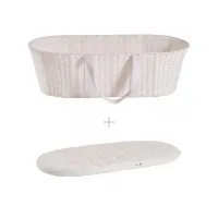 Ahojbaby Mojžíšův košík pro miminko Paper Dream white s matrací Basic
