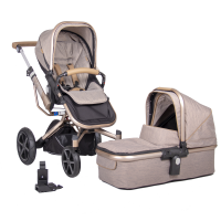 Kombinovaný kočárek Patron Bohemia TERIX 4 -Brown light Bio 