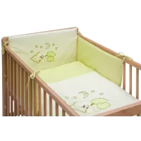 Souprava do postýlky Scarlett  6 dílů 100 x 135 cm - Měsíček zelená