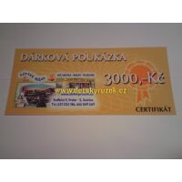Dárková poukázka - certifikát-Dárková poukázka v hodnotě 3000,-Kč