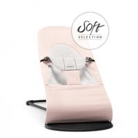BabyBjörn lehátko - Bliss Cotton Jersey Light Pink/Grey