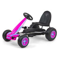 Dětská šlapací motokára Go-kart Milly Mally Viper - Růžová