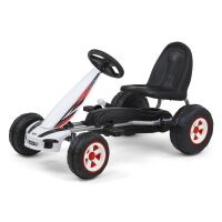 Dětská šlapací motokára Go-kart Milly Mally Viper - Bílá