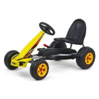 Dětská šlapací motokára Go-kart Milly Mally Viper - Žlutá