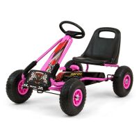 Dětská šlapací motokára Go-kart Milly Mally Thor - Růžová
