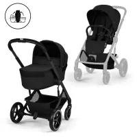 Kočárek Cybex Talos S Lux se skládací korbičkou Fold Cot - Moon Black 2026