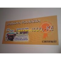 Dárková poukázka - certifikát-Dárková poukázka v hodnotě 1000,-Kč