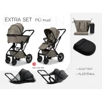 Kočárek Moon PIÚ Extra set 2025