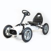Dětská šlapací motokára Go-kart Baby Mix Buggy - Bílá