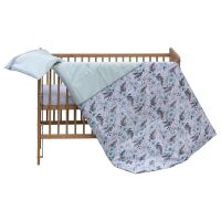 2DÍLNÉ POVLEČENÍ SCARLETT 100x135 cm - Růžička Modro zelená